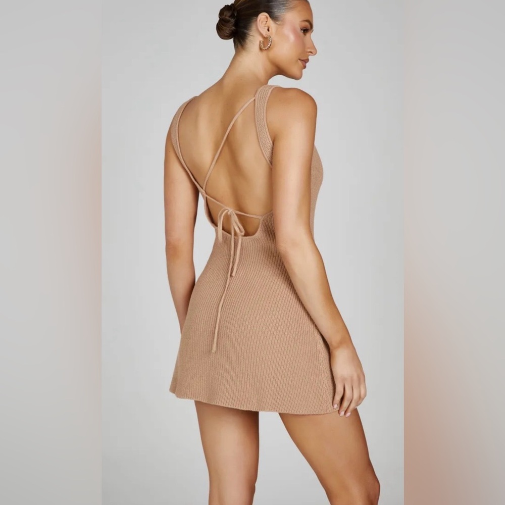 Meshki Pauline Backless Knit Mini Dress